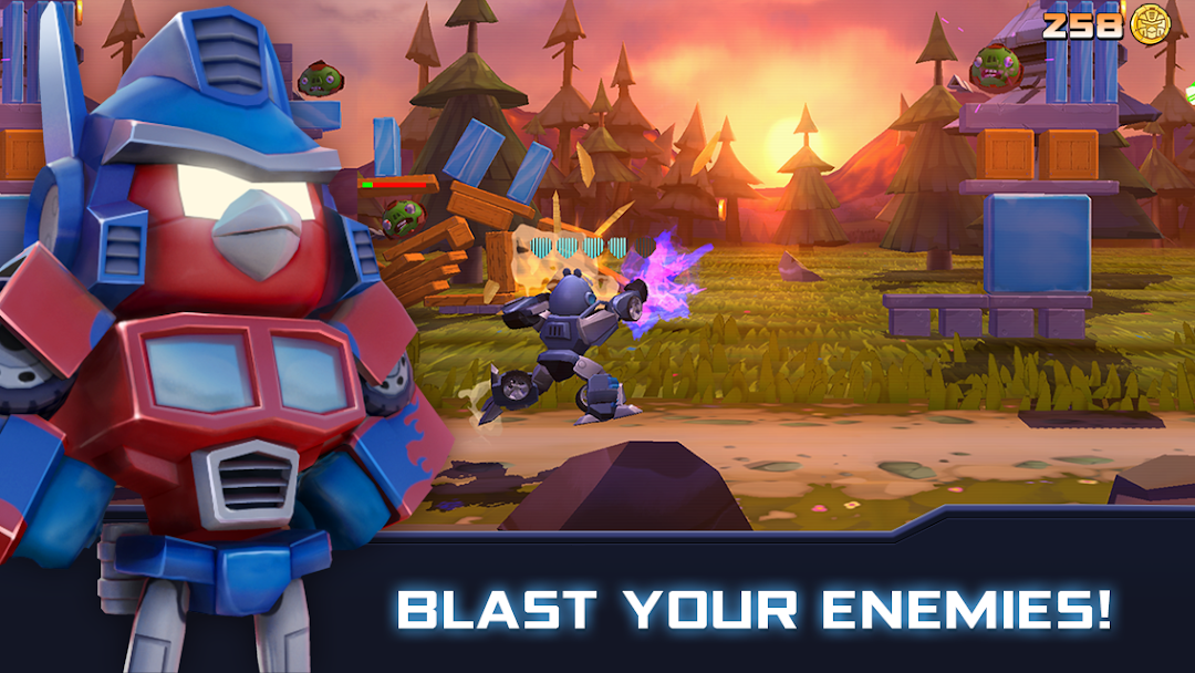 Angry Birds Transformers Screenshot 1 - Angry Birds Transformers In-Game Screenshot 1