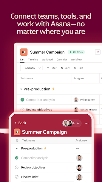 Asana: Work in one place Screenshot 1 - Asana: Work in one place In-Game Screenshot 1