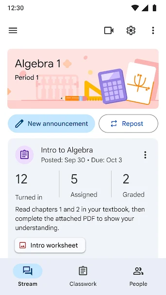 Google Classroom Screenshot 2 - Google Classroom In-Game Screenshot 2