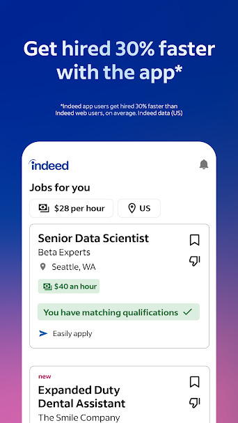 Indeed Job Search Screenshot 1 - Indeed Job Search In-Game Screenshot 1