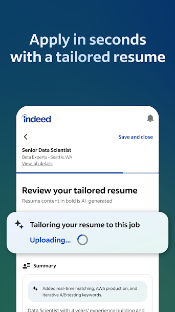 Indeed Job Search Screenshot 5 - Indeed Job Search In-Game Screenshot 5