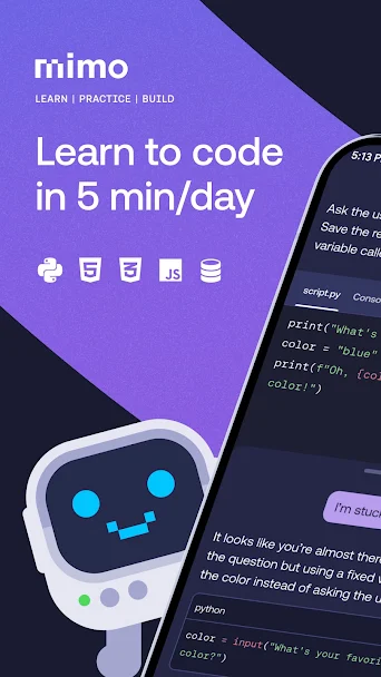 Mimo: Learn Coding / Python Screenshot 1 - Mimo: Learn Coding / Python In-Game Screenshot 1