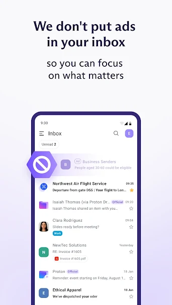 Proton Mail: Encrypted Email Screenshot 3 - Proton Mail: Encrypted Email In-Game Screenshot 3