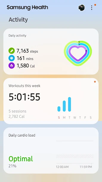 Samsung Health Screenshot 2 - Samsung Health In-Game Screenshot 2