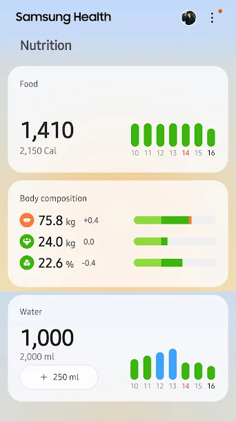 Samsung Health Screenshot 4 - Samsung Health In-Game Screenshot 4