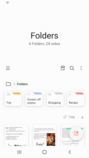 Samsung Notes Screenshot 1 - Samsung Notes In-Game Screenshot 1