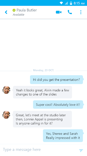 Skype Lite Screenshot 2 - Skype Lite In-Game Screenshot 2