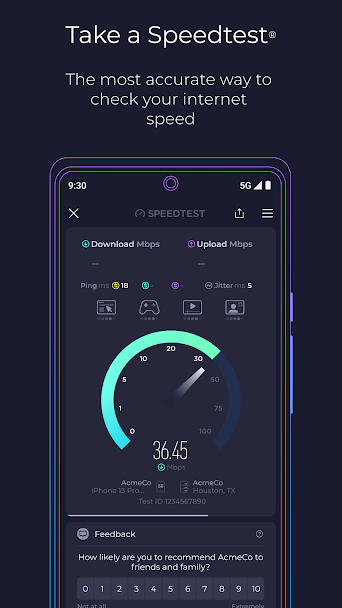 Speedtest by Ookla Screenshot 1 - Speedtest by Ookla In-Game Screenshot 1
