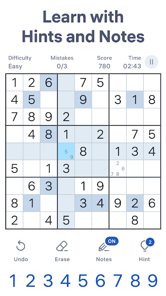 Sudoku - Classic Sudoku Puzzle Screenshot 5 - Sudoku - Classic Sudoku Puzzle In-Game Screenshot 5