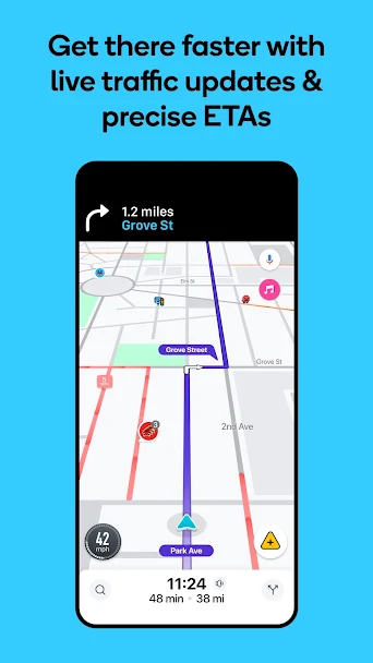 Waze Navigation & Live Traffic Screenshot 1 - Waze Navigation & Live Traffic In-Game Screenshot 1
