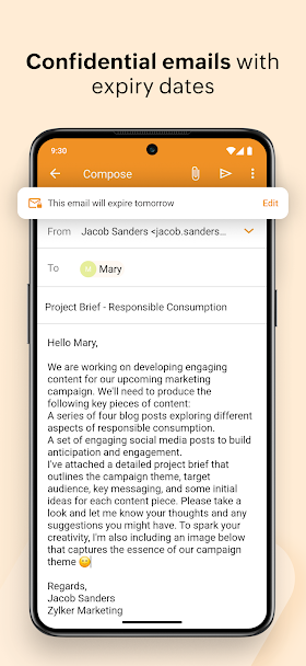 Zoho Mail - Email and Calendar Screenshot 3 - Zoho Mail - Email and Calendar In-Game Screenshot 3
